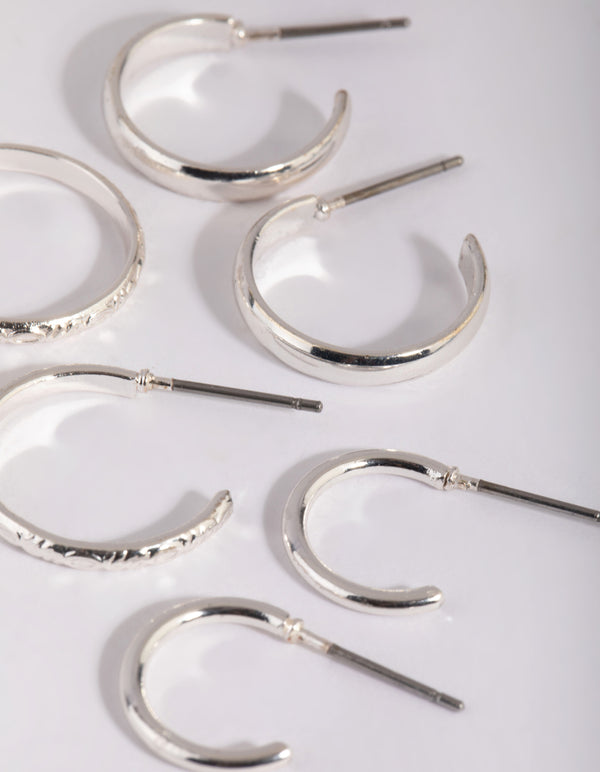 Silver Hoop Earring Pack