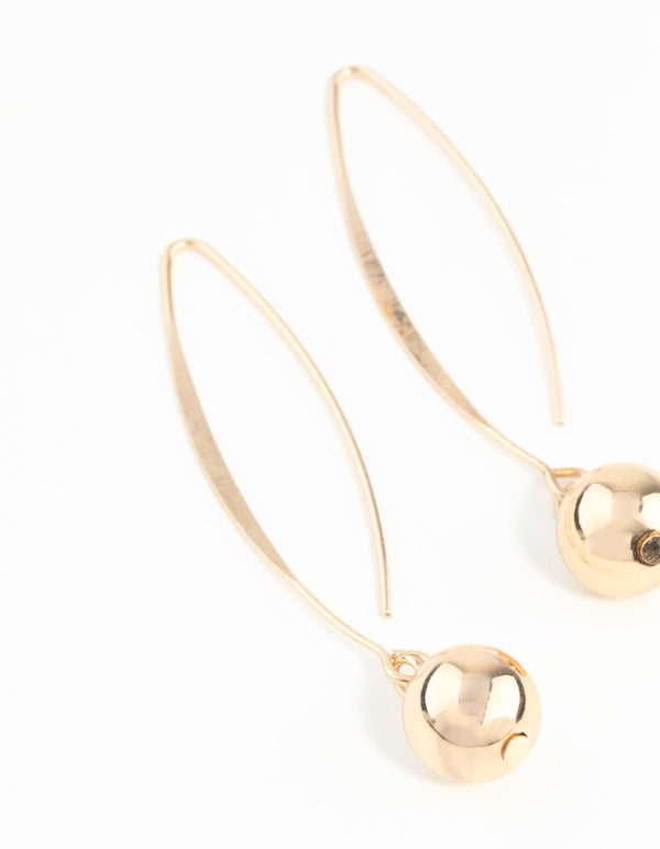 Gold Fireball Thread Earrings