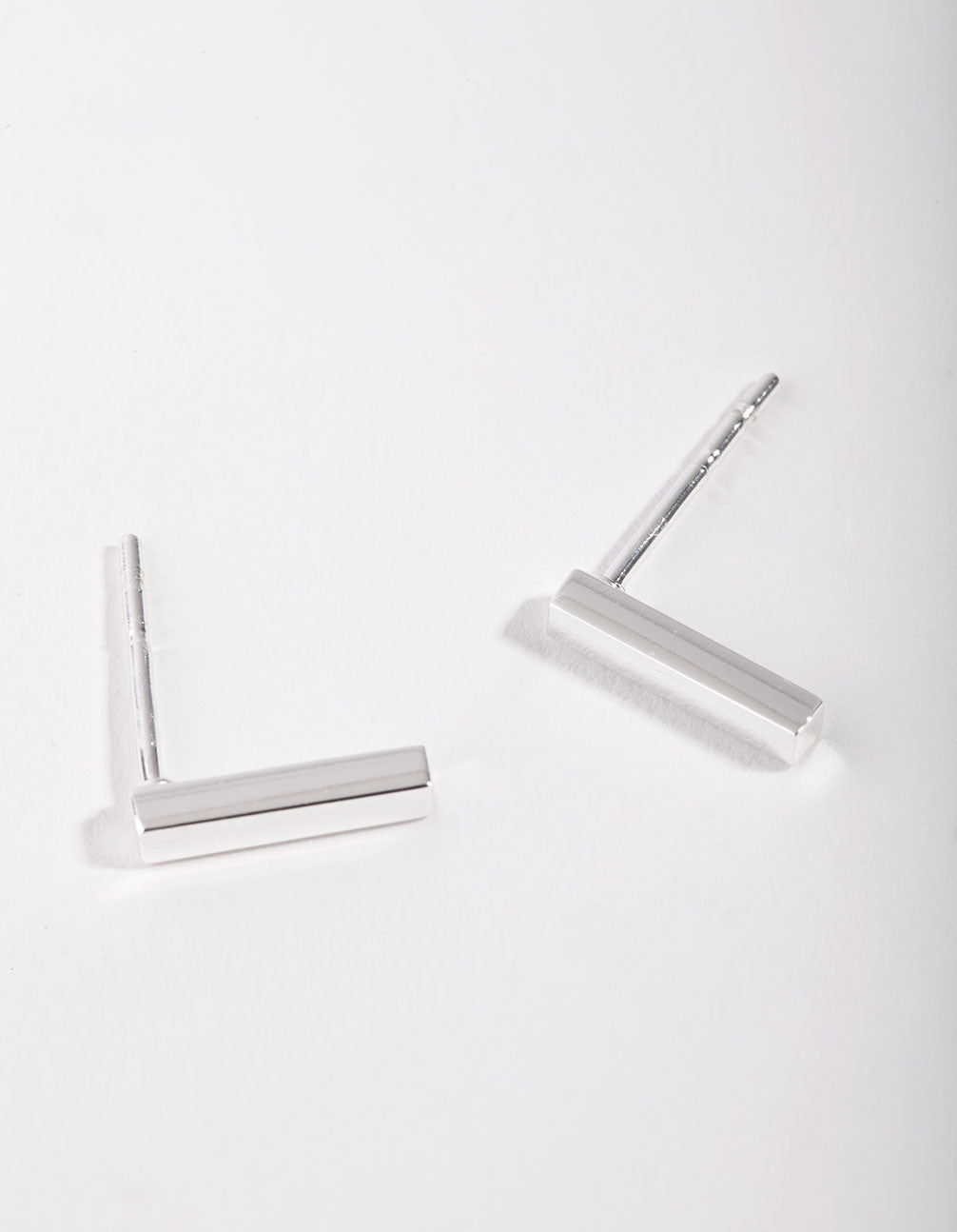 Sterling Silver Bar Stud Earrings