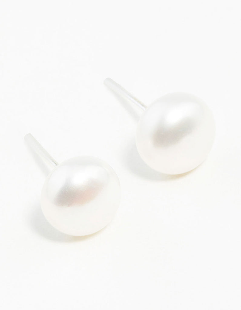 Sterling Silver Freshwater Pearl Stud Earrings Lovisa