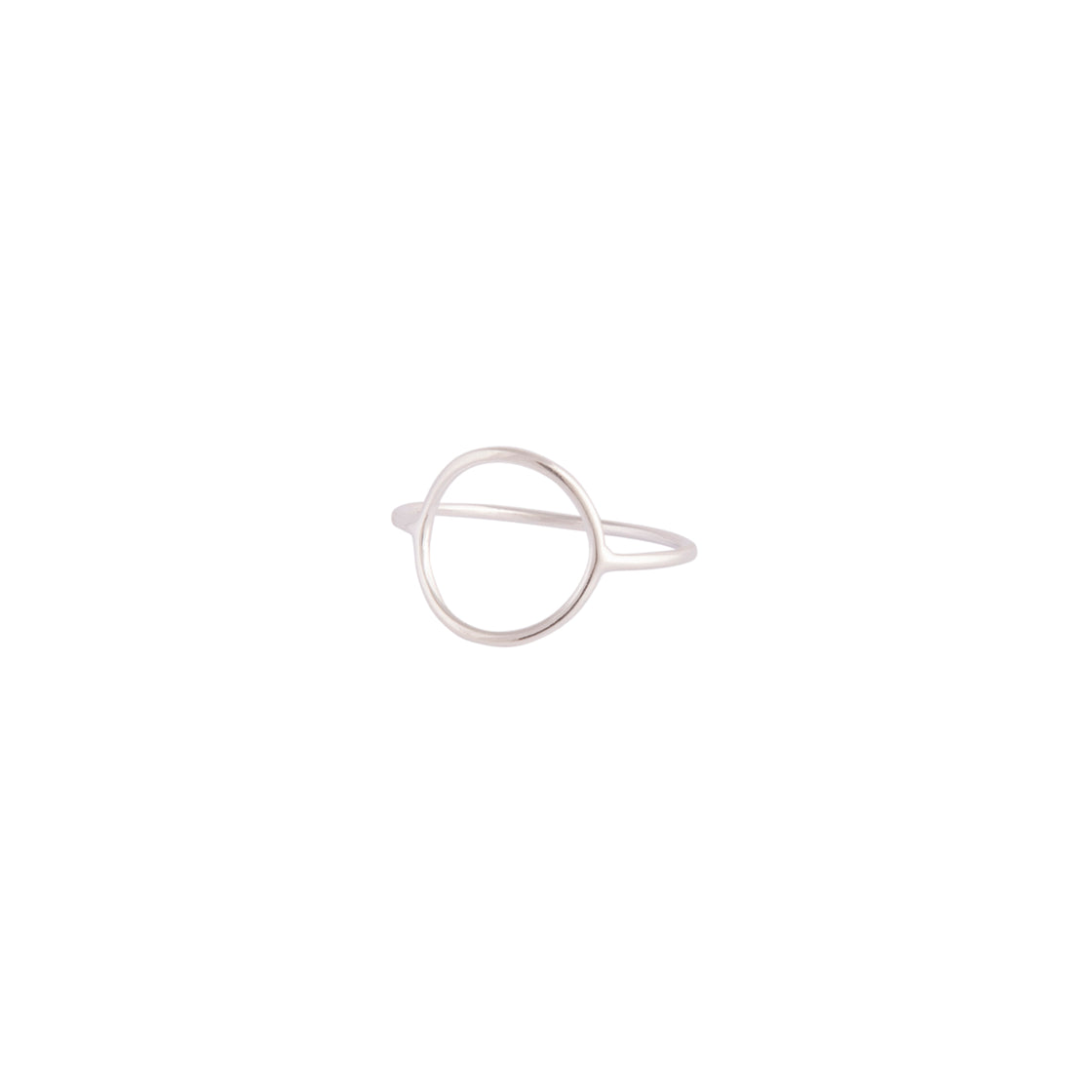 Sterling Silver Fine Open Circle Ring