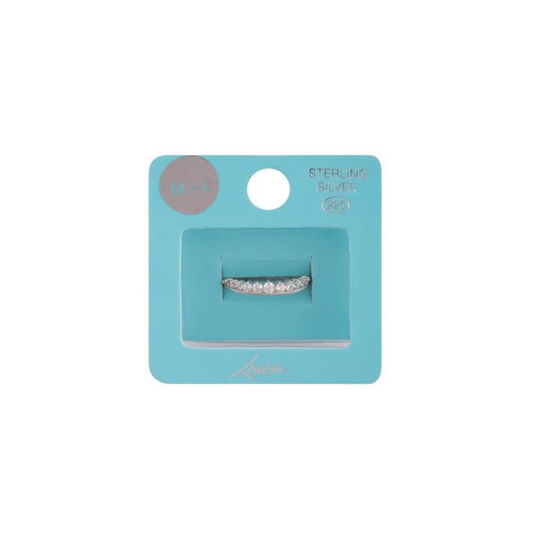 Sterling Silver Diamante Crown Ring