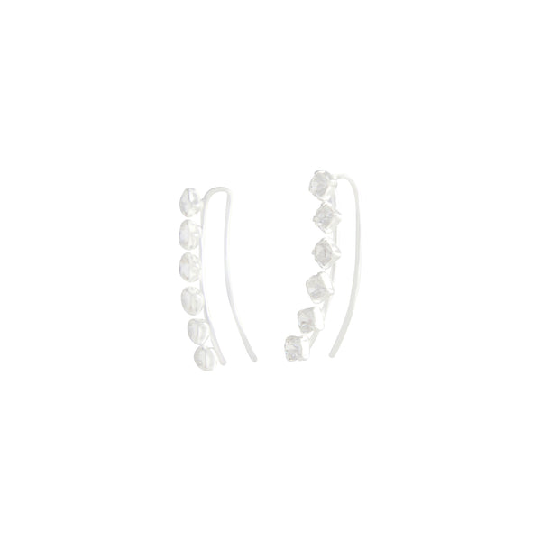 Sterling Silver Diamante Ear Pin