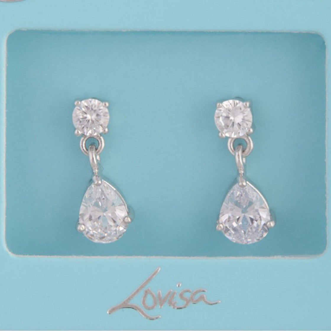 Teardrop Sterling Silver Drop Earrings