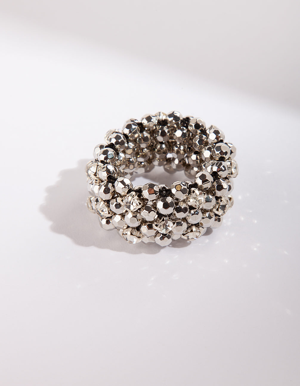 Silver Disco Hair Tie