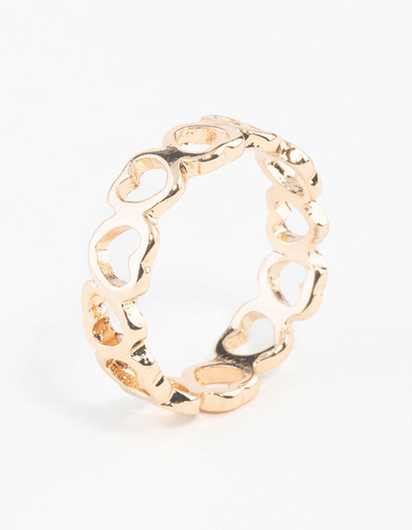 Gold Multi Heart Ring