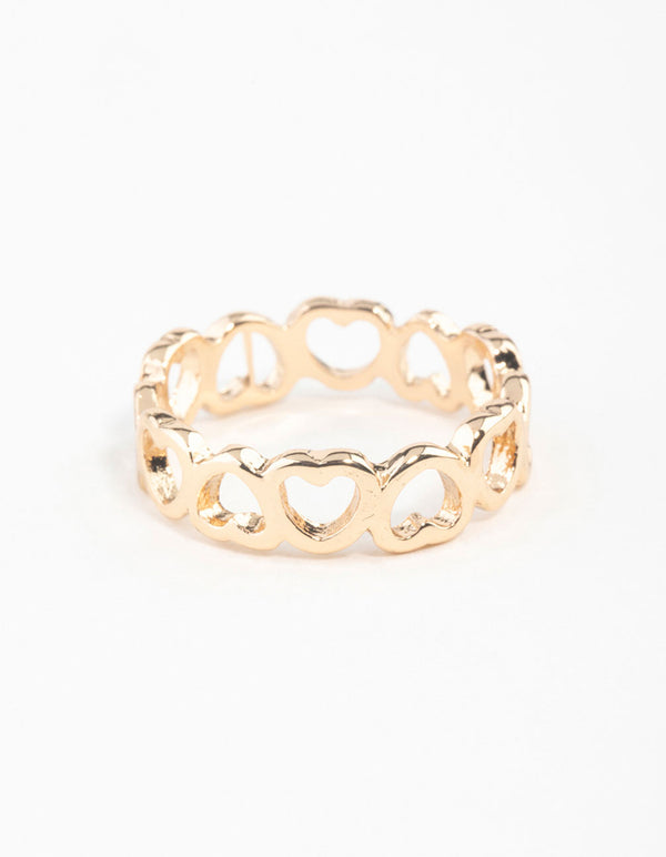 Gold Multi Heart Ring