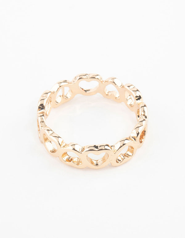 Gold Multi Heart Ring
