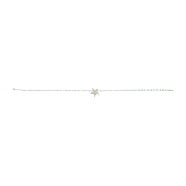 Sterling Silver Star Pendant Choker