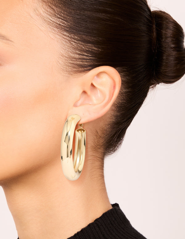 Gold Chunky Hoop Earrings