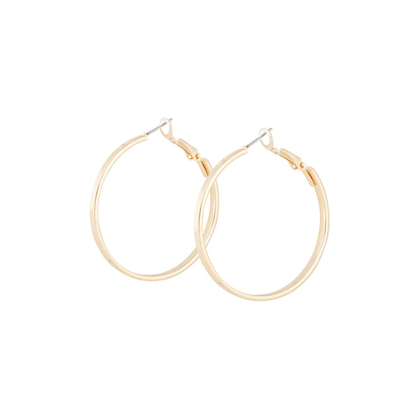 Gold Flat Bottom Hoop Earrings