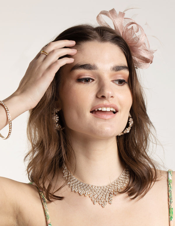 Pink Swirl & Feather Clip