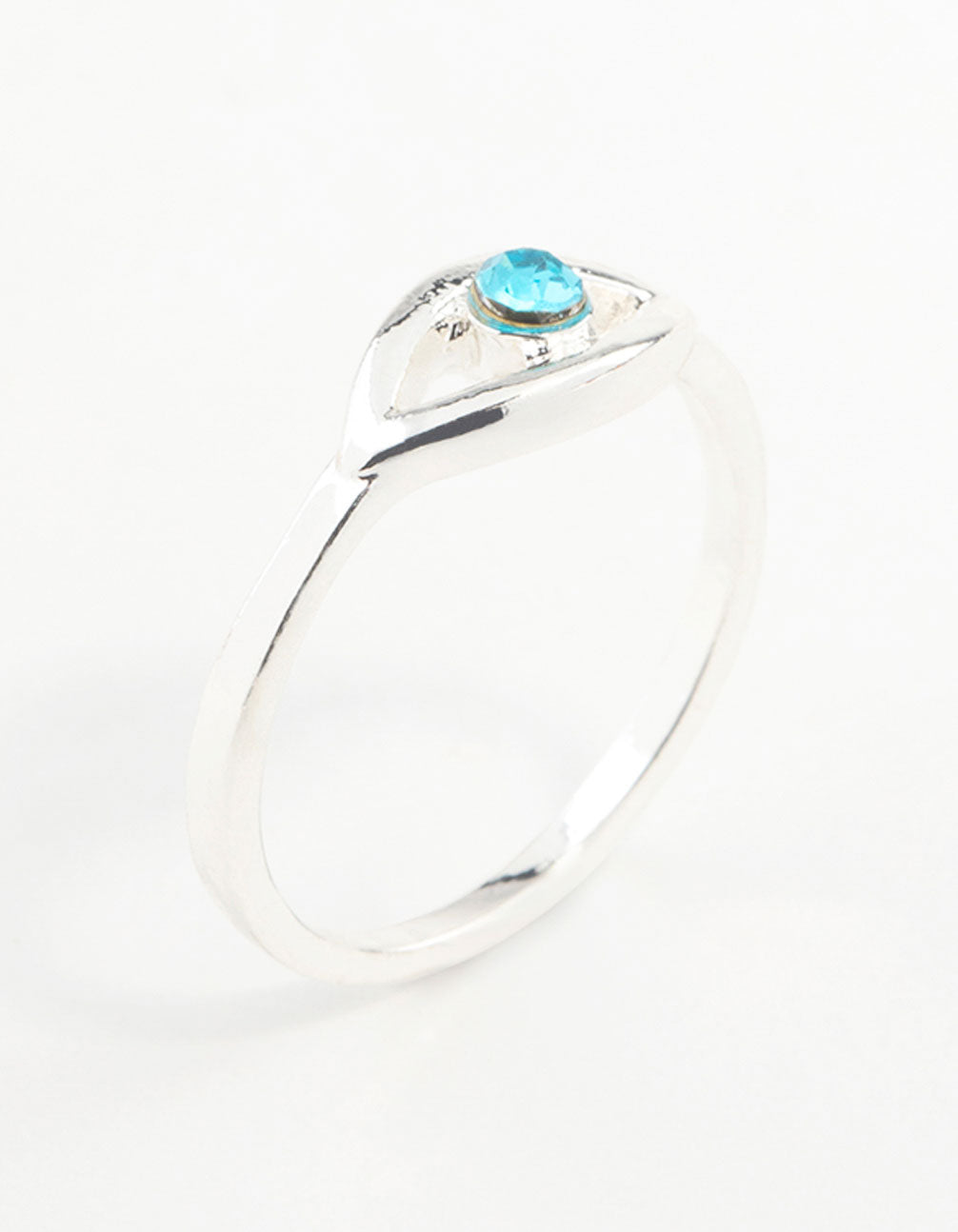 Silver Evil Eye Ring