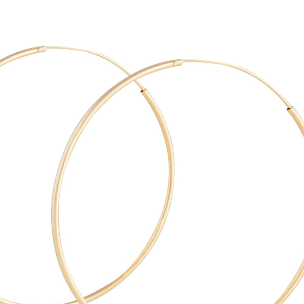 Gold Plated Sterling Silver 50mm Hoop