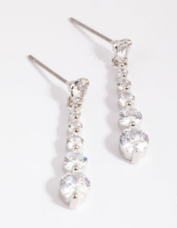Small Graduated Crystal Drop Earrings