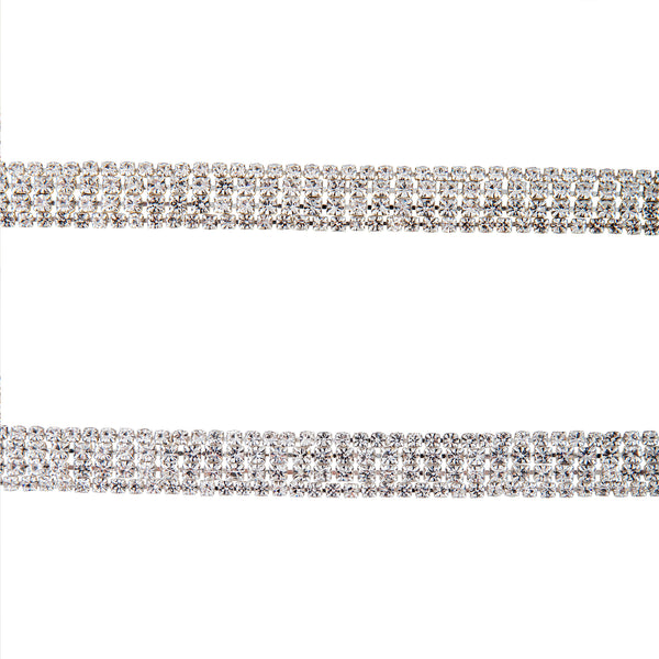 Four Row Diamante Choker & Bracelet Set