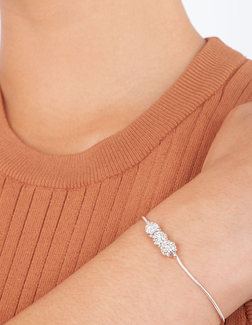 Silver Fireball Triple Bracelet