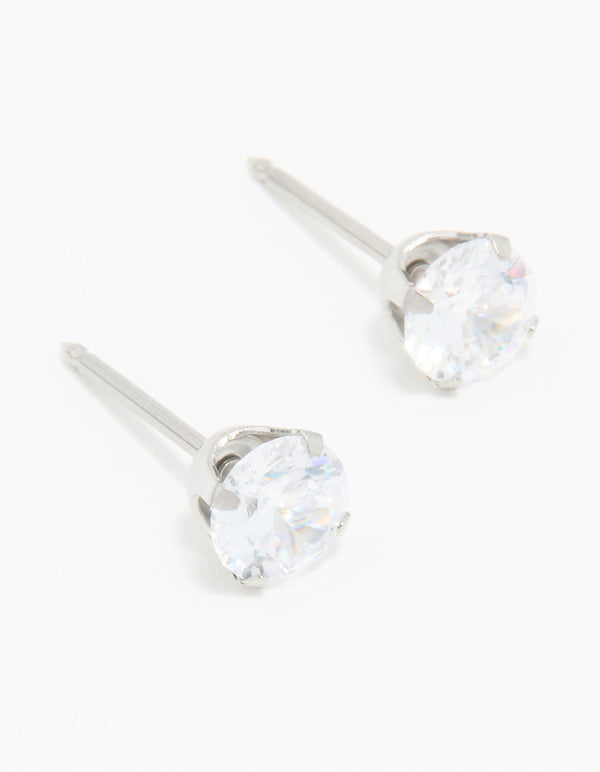 Surgical Stainless Steel 5MM Cubic Zirconia Piercing Stud