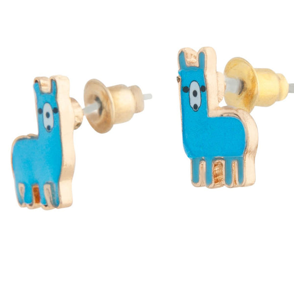 Glitter Llama Stud Earrings
