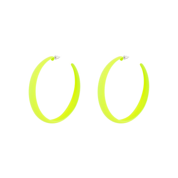 Pink Neon 3/4 Hoop Earrings