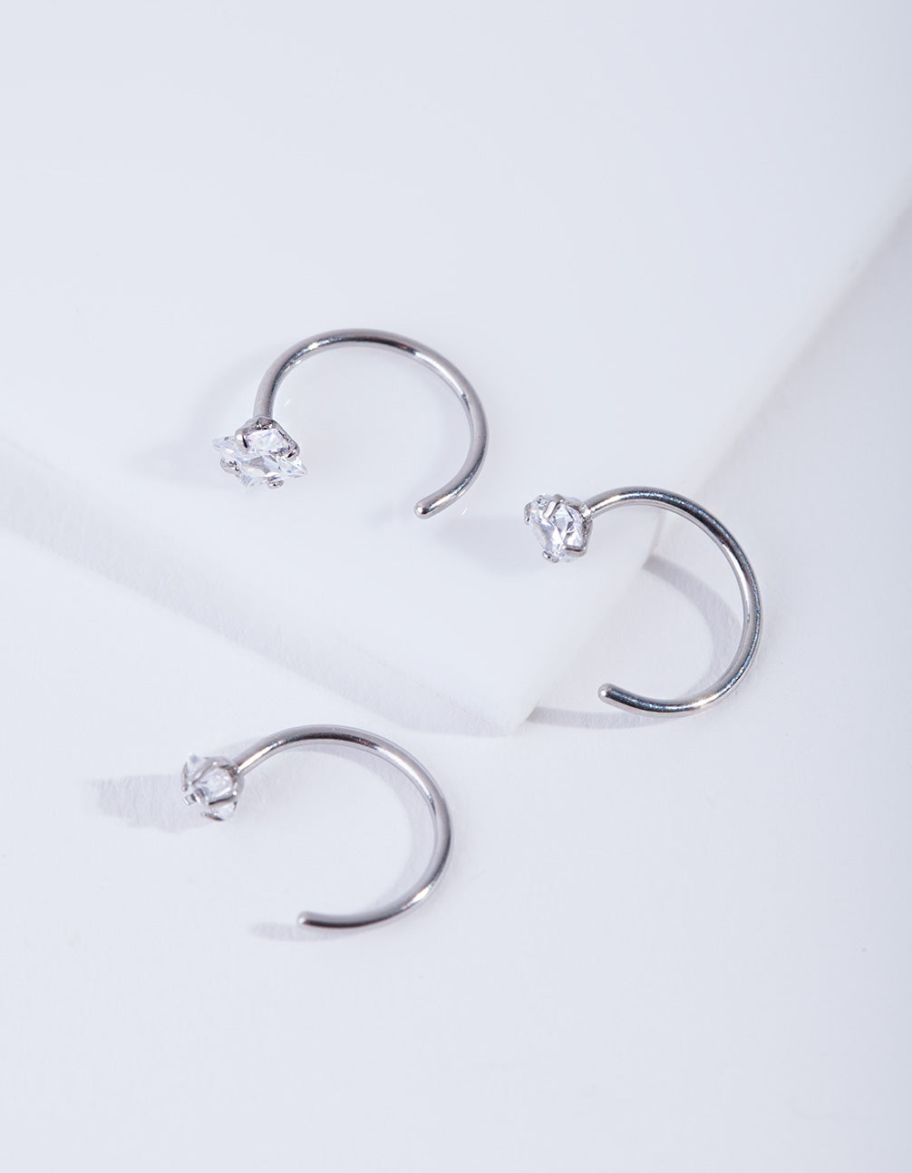 Surgical Steel Crystal Nail Nose Ring Pack