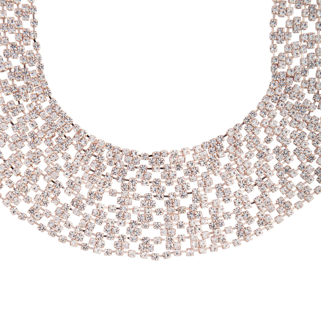 Rose Gold Diamante Collar Necklace