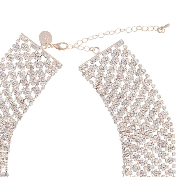Rose Gold Diamante Collar Necklace