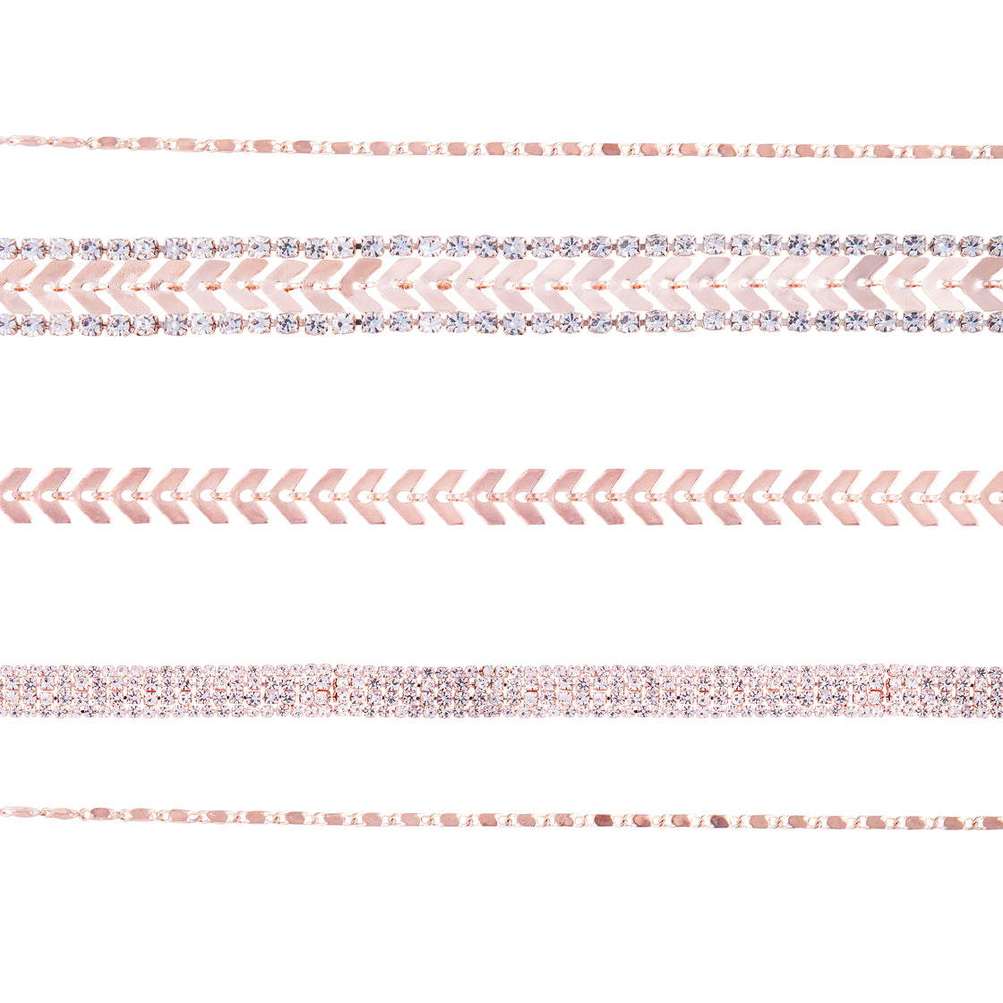 Rose Gold Arrow Disc Choker Pack
