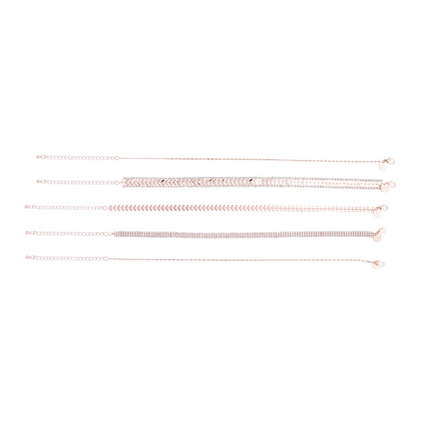 Rose Gold Arrow Disc Choker Pack