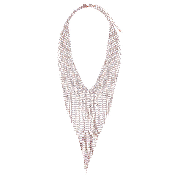 Rose Gold Cup Chain Cascade Necklace