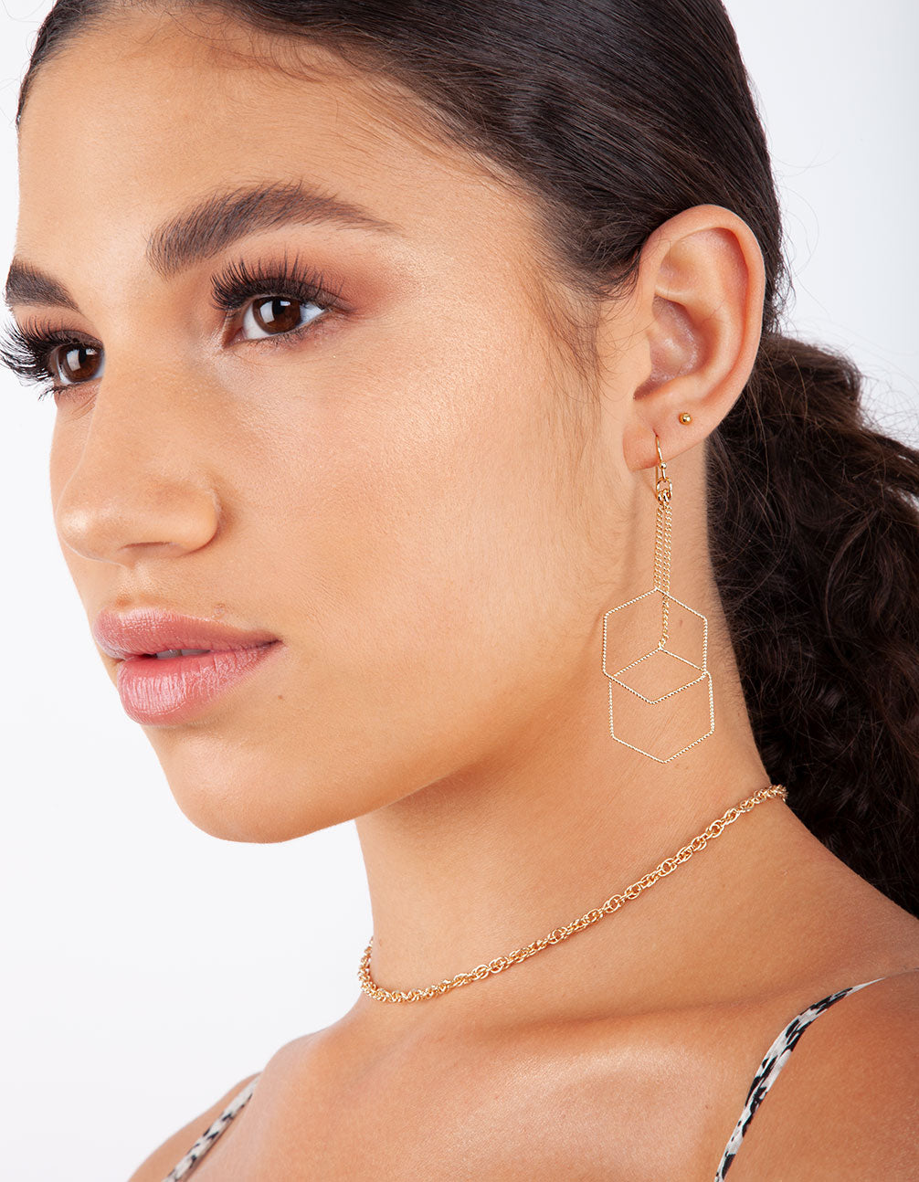 Gold Chain Disc Layer Necklace