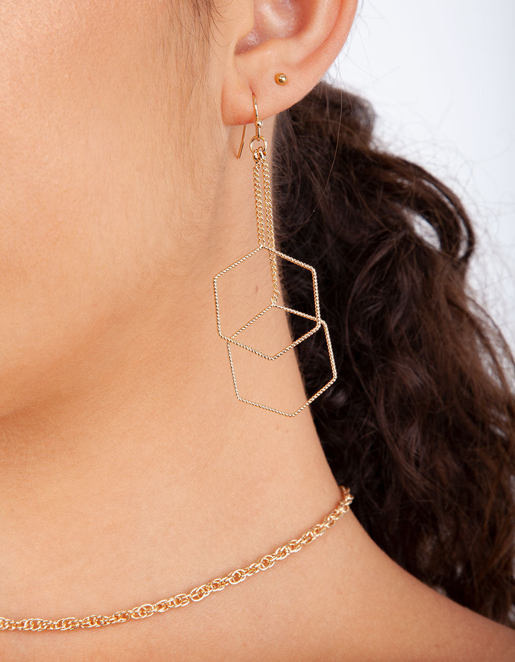 Gold Chain Disc Layer Necklace