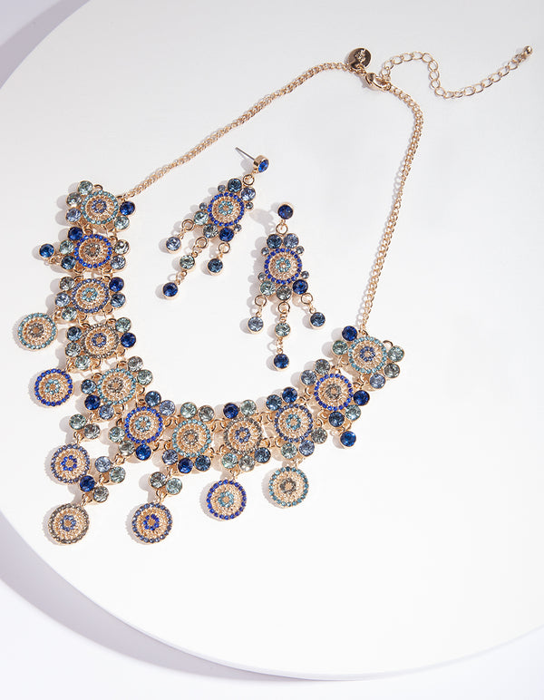 Blue Gold Dolce Vita Necklace Set