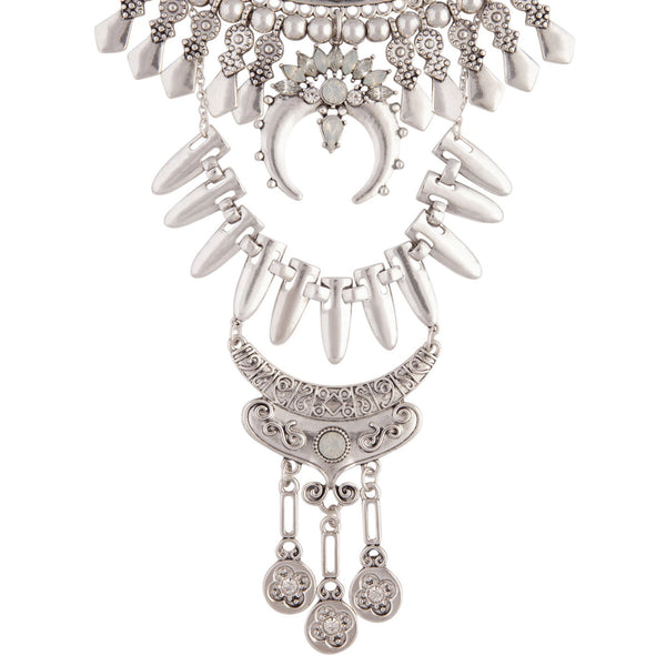 Statement Silver Long Choker