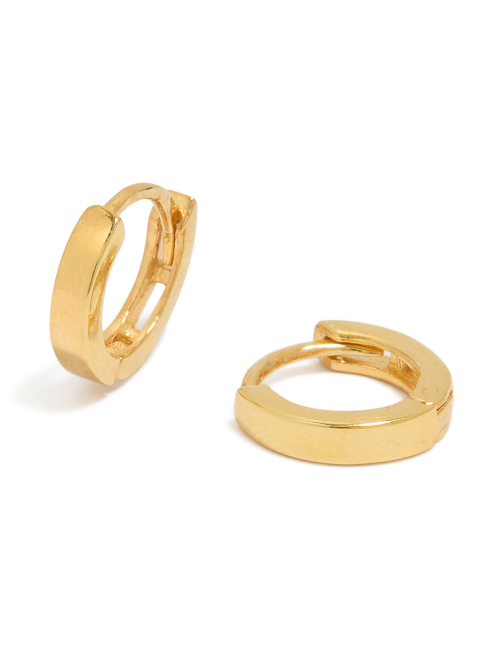Gold Plated Sterling Silver Huggie Hoop Earrings