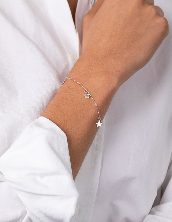 Sterling Silver Star Anklet