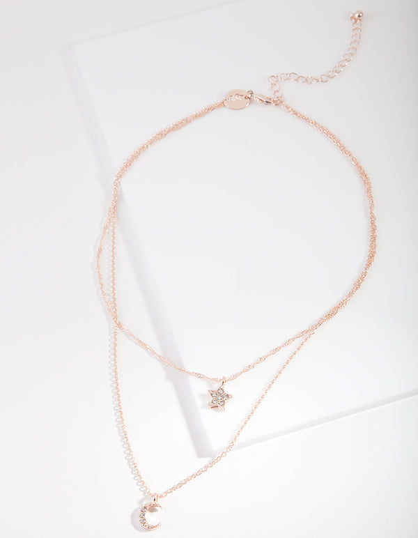 Rose Gold Starry Night Necklace