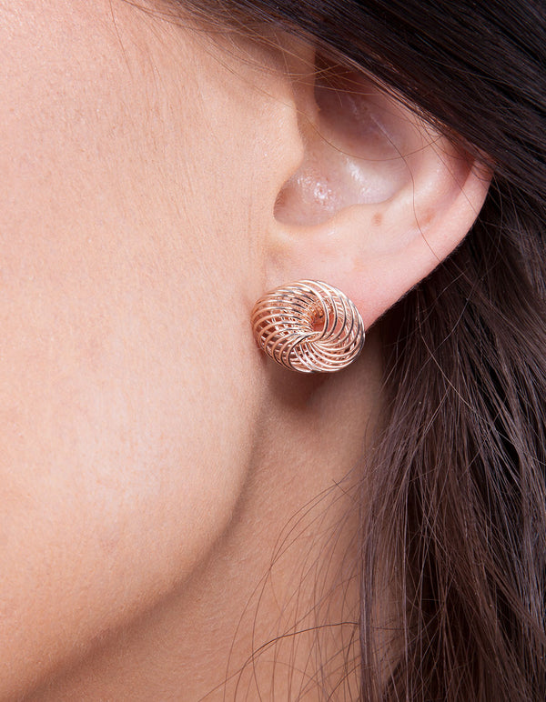 Rose Gold Disco Twist Earring 12-Pack