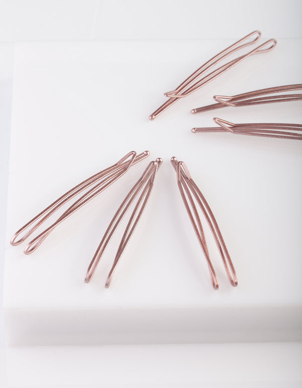 Metallic Pink Hair Pin 6-Pack