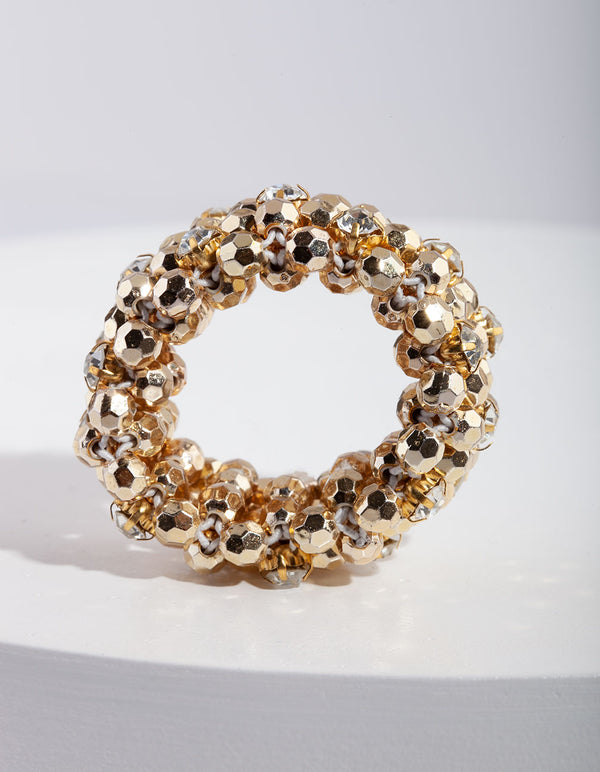 Gold Disco Ball Hair Tie