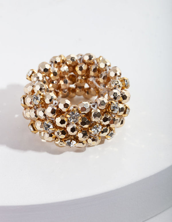 Gold Disco Ball Hair Tie
