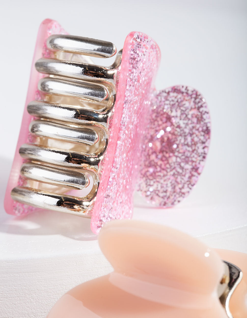 Pink Glitter Multi Leopard Clip 4-Pack