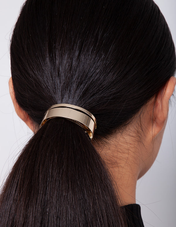 Gold Minimalistic Ponytail Cuff Clip