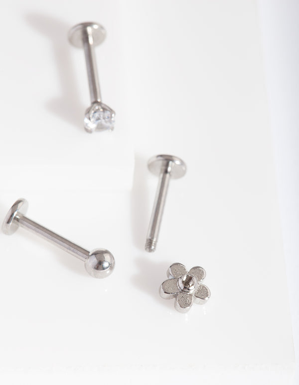 Surgical Steel Daisy Flat Back Pack