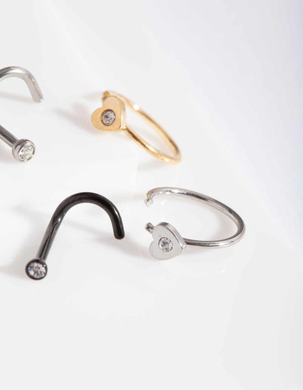 Mixed Metal Multi Nose Jewellery 4-Pack