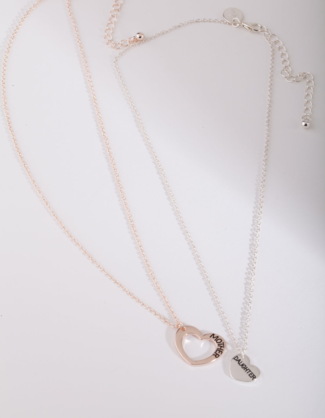 Mother & Daughter Mixed Metal Necklace Set