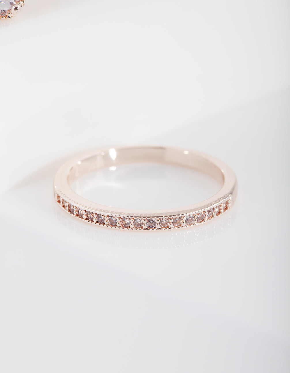 Rose Gold Engagement Mini Ring Stack