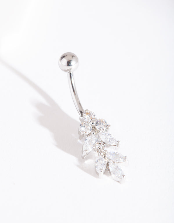 Surgical Steel Floral Belly Bar