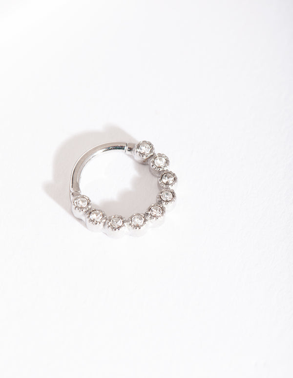 Surgical Steel Diamante Clicker Earring