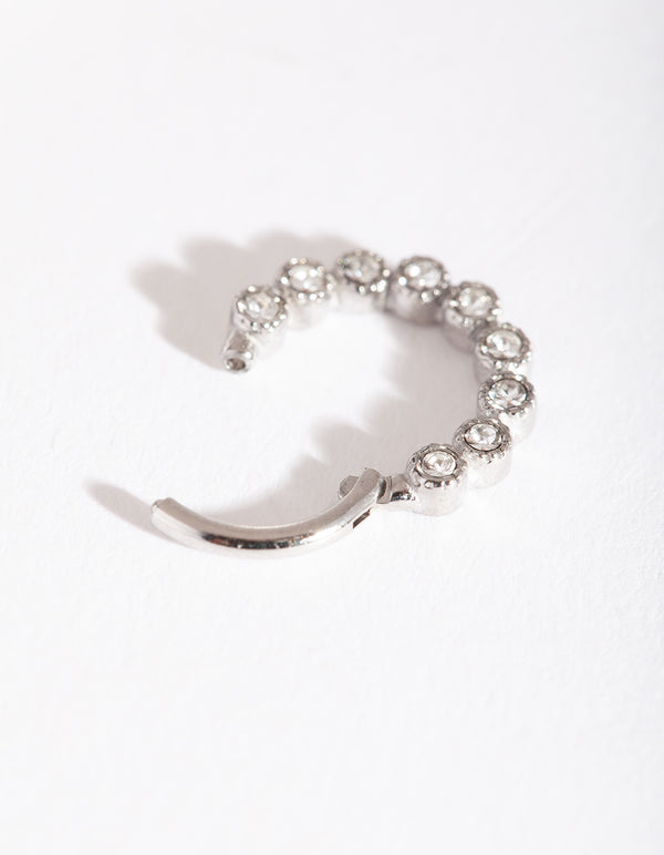Surgical Steel Diamante Clicker Earring